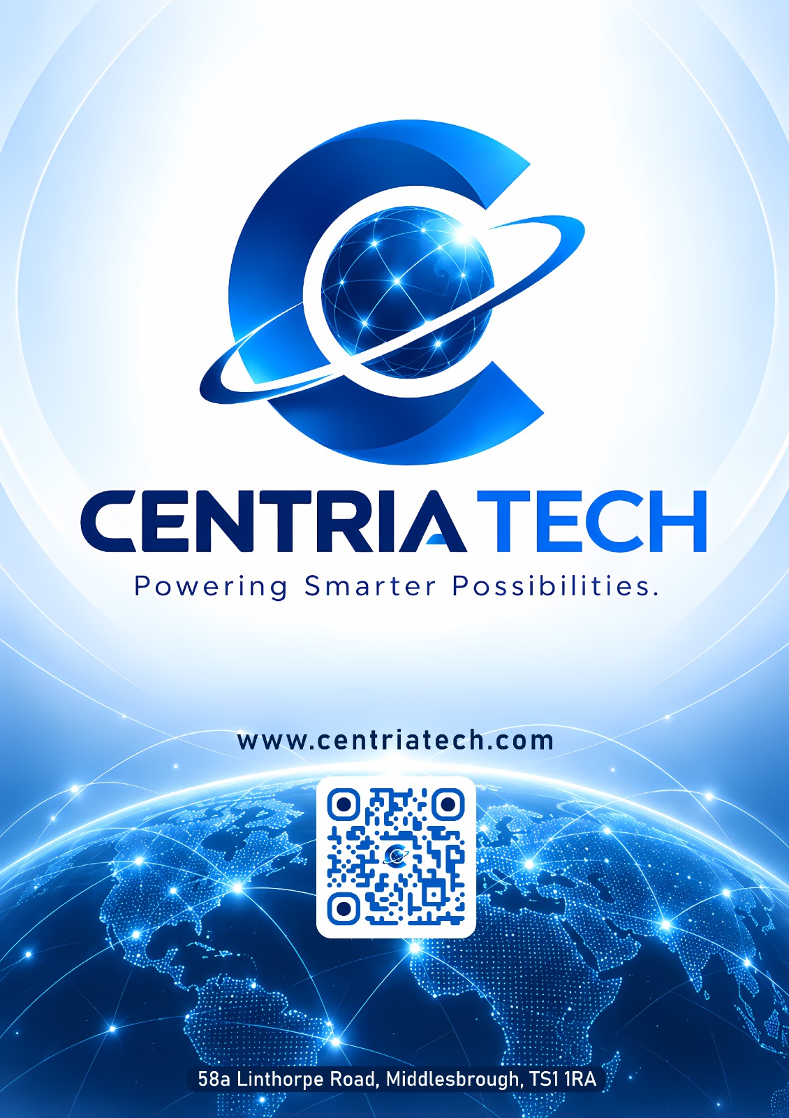 Centria Tech supplied brand artwork: Powering smarter possibilities.